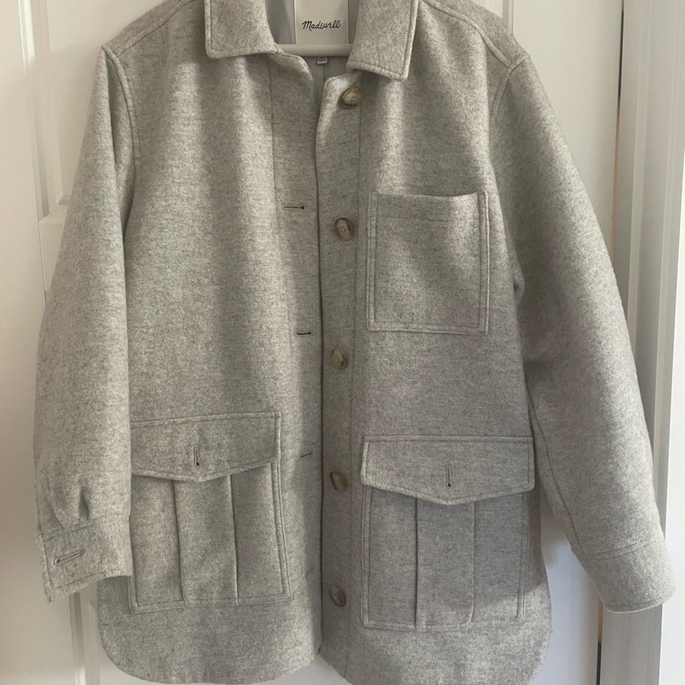 Madewell pea coat gray XS